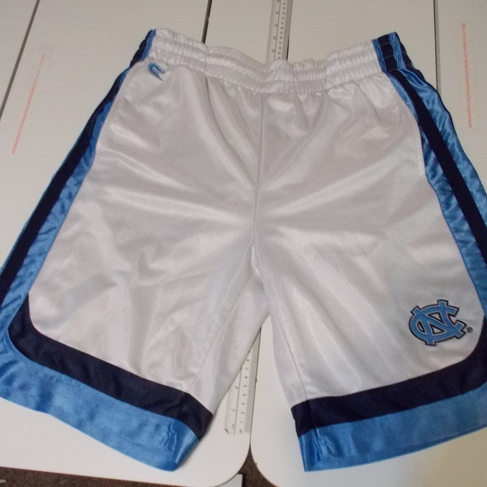 North Carolina Tarheels White and Blue Basketball Shorts
